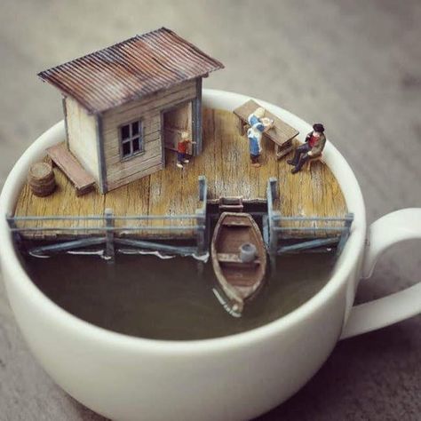 Photo From, Dream Bigger, Miniature Photography, Miniature Rooms, Tiny World, Miniature Houses, Miniature Crafts, Mini Things, Miniature House