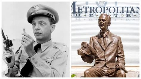 WV to Remove Don Knotts Barney Fife Statue Following Complaints – Madhouse Magazine Donald Mcintyre Paintings, The Andy Griffith Show Barney Fife, 1960s Tv Shows, Barney Fife, Don Knotts, Bizarre Books, 1968 Democratic Convention, The Andy Griffith Show, Andy Griffith