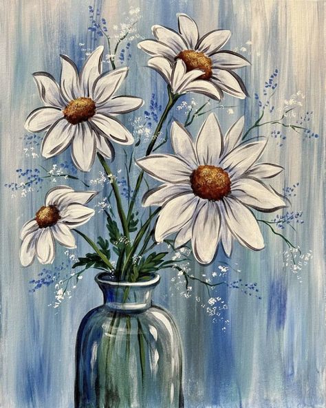 Flower And Butterfly Painting Acrylic, Pinots Palette Paintings, Paint And Drink, Pinots Palette, Painting Parties, Sip N Paint, Flower Paintings, Meet New People, Paint And Sip