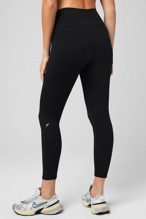 Define PowerHold® High-Waisted 7/8 Legging Black Moisture-wicking Leggings For Loungewear, Black Snug Fit Activewear For Yoga, Snug Fit Black Yoga Activewear, Black Snug Fit Go-dry Activewear, Black Go-dry Snug Fit Activewear, Black Snug Fit Elastane Activewear, Exercise Outfits For Women, Exercise Outfits, Female Activewear