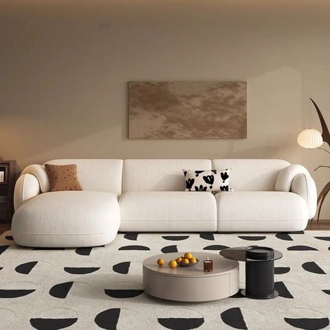 Tofu L-Shape Corner Sofa | FIVE-Seater Luxury Comfort – Brightly Home L Shape Sofa Small Living Room, Organic Modern Sofa, Corner Sofa Design Modern, L Shaped Sofa Designs For Small Space, L Shape Modern Sofa, Cream Corner Sofa, L Type Sofa, L Shaped Sofa Bed, L Shaped Sofa Designs