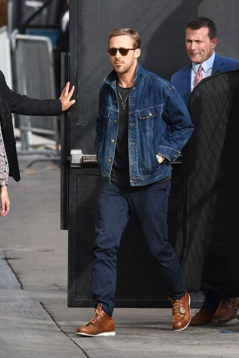 Ryan Gosling Style, Mens Fall Outfits, Perfect Winter Outfit, Mens Fashion Rugged, Fall Outfits Men, Ryan Gosling, Men Fashion Casual Outfits, Streetwear Men Outfits, Denim Jacket Men