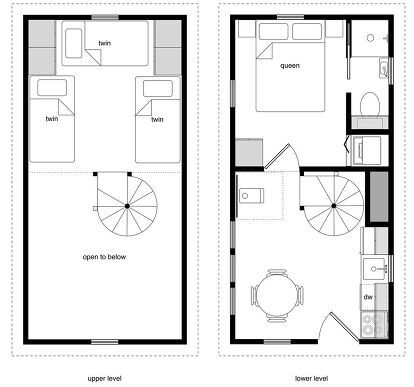 12'x 24' Cabin Floor Plans (with Drawings) | Upgradedhome.com Bunk Room Floor Plan, One Room Cabin, Room Floor Plan, A Cabin In The Woods, Tiny Living Space, The Poconos, Fishing Cabin, Building A Cabin, Built In Bunks