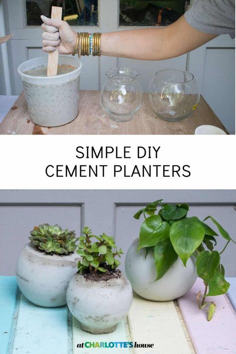 Cement Crafts Pots & Planters, Concrete Sculpting, Thrifted Vases, Painting Vases, Diy Cement Planters, Concrete Creations, Concrete Fountains, Cement Vase, Diy Cement