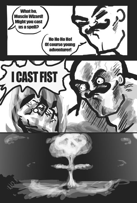 I cast fist! D D Funny, Dungeons And Dragons Memes, Dnd Funny, Dragon Memes, Dnd Memes, Funny Comic Strips, D And D, Funny Comic, Dnd Ideas