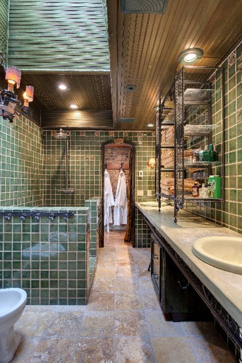 Let's all move into this magical Hogwarts house for sale in Minnesota | Offbeat Home & Life Slytherin Dorm Room, Hogwarts Bathroom, Hogwarts Common Rooms, Hogwarts Dorm, French Country Cottages, Hidden House, Dream Dorm, Potters House, Magic House