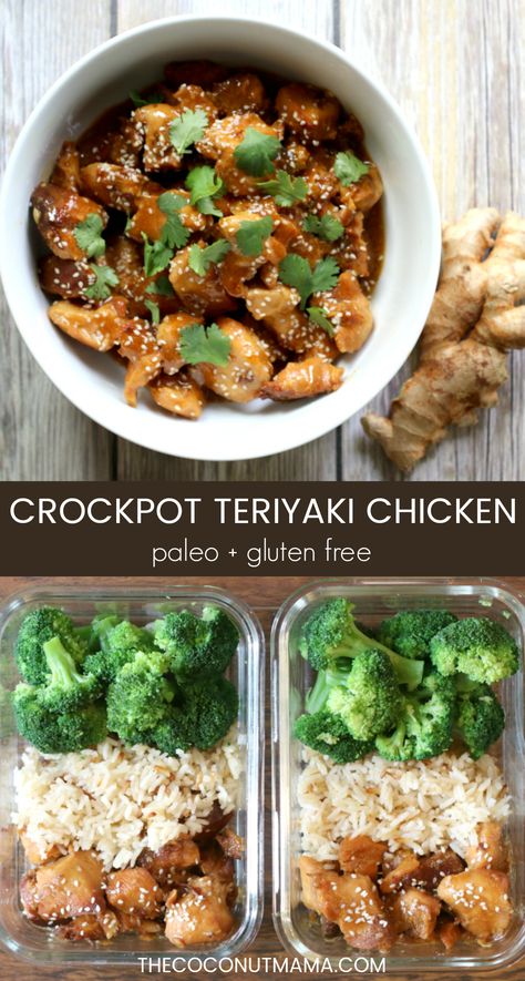 Crockpot Teriyaki Chicken, Crock Pot Teriyaki Chicken, Crockpot Teriyaki, Paleo Crockpot Recipes, Teriyaki Chicken Crock Pot, Pollo Teriyaki, Chicken Crockpot, Gluten Free Recipes For Dinner, Gluten Free Dairy Free Recipes