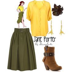 Disneybound Jane, Disneybound Ideas, Disney Character Outfits, Disney Bound Outfits Casual, Stile Harry Potter, Jane Porter, Disney Costume, Disney Dress Up, Disney Princess Outfits