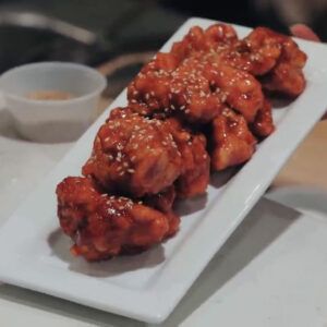 Sweet and Spicy Korean Fried Chicken (Yangnyeom Chicken) - Chef Chris Cho Yangnyeom Chicken, Chef Chris Cho, Chris Cho, Chicken Batter, Sweet Fries, Spicy Fried Chicken, Sweet And Spicy Sauce, Spicy Korean, Korean Fried Chicken