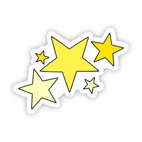 Yellow Stars Aesthetic Sticker | Waterproof Vinyl Sticker | 3 x 2.3 inches | Big Moods #stickersprintable #stickersheets #funnystickers #stickerideas #aestheticstickers #cutestickers Yellow Stickers Aesthetic, Cute Yellow Stickers, Yellow Stars Aesthetic, Yellow Aesthetic Stickers, Mood Sticker, Yellow Stickers, Stars Aesthetic, Star Yellow, Aesthetic Sticker