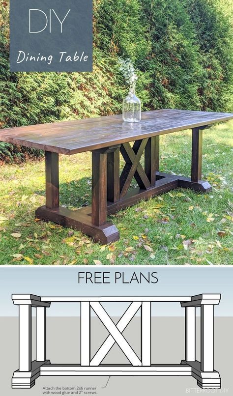 Dining Table Build, Diy Esstisch, Table Build, Diy Furniture Videos, Diy Kitchen Table, Diy Mud Kitchen, Diy Dining Table, Diy Dining, Woodworking Furniture Plans