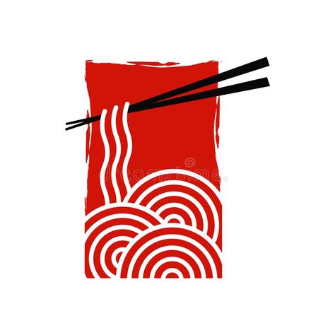 Noodle logo with abstract red rectangle. Simple logo noodle combining abstract r #Sponsored , #affiliate, #AD, #logo, #red, #noodle, #abstract Noodle Logo, Resturant Logo, Food Logo Design Inspiration, Inspiration Logo Design, Red Rectangle, Japanese Logo, Food Logo Design, Restaurant Logo, Retro Logos