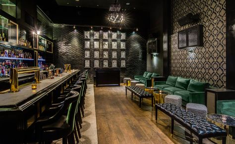 The 12 best NYC hidden bars and secret speakeasies | Wallpaper* Speakeasy Bar Design Vintage, 1920s Bar Design, Speakeasy Room Ideas Home, Green Speakeasy, Speakeasy Bar Design, Speakeasy Room Ideas, Speak Easy Aesthetic, Nyc Speakeasy, Speakeasy Design