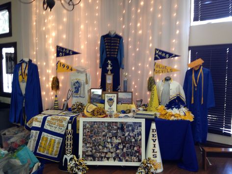 Class Reunion Memorabilia Table Ideas                                                                                                                                                                                 More Class Reunion Ideas, High School Reunion Planning, School Reunion Decorations, Class Reunion Planning, 50th Class Reunion Ideas, Reunion Centerpieces, 10 Year Reunion, High School Class Reunion, Class Reunion Decorations