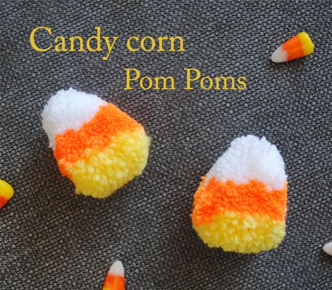 20 Yummy-Looking Candy Corn Crafts Inspired by The Staple Festive Treat! Corn Ideas, Diy Candy Corn, Corn Crafts, Candy Corn Crafts, Pompon Diy, Thanksgiving Crochet, Pom Crafts, Diy Pom Poms, Tassel Crafts