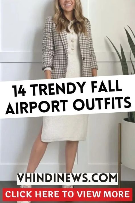 14 Trendy Fall Airport Outfits for Women: Stay Stylish and Comfortable 32 Airport Outfits For Women, Fall Airport Outfit, Airport Travel Outfits, Fall Travel Outfit, Airport Outfits, Branded Outfits, Simple Sweaters, Outfit For Women, Airport Travel