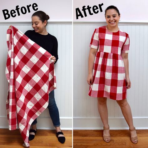 #RefashionFriday Tablecloth to Dress Upcycle – trish stitched