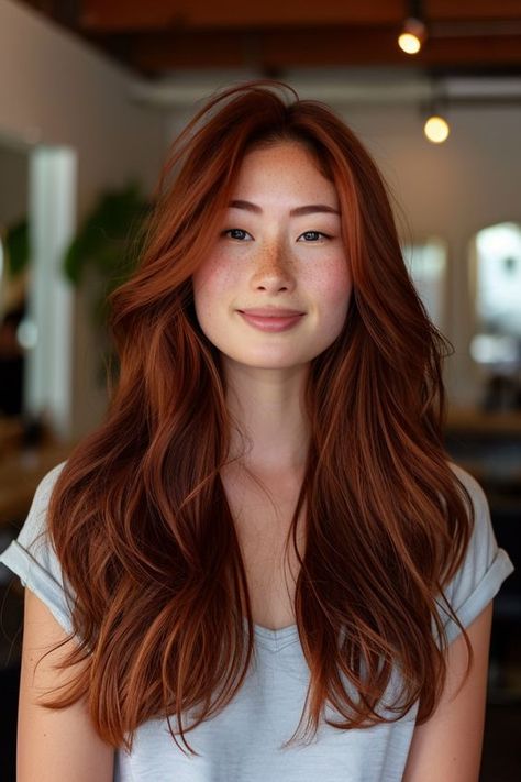 92+ Red Hair Color Ideas and Shades for a Bold, Fiery Look Red Hair Olive Skin, Asian Red Hair, Pretty Red Hair, Red Hair Color Ideas, Shades Of Red Hair, Red Hair Inspo, Ginger Hair Color, Hair Color Auburn, Olive Skin