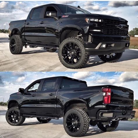 Chevy Truck Silverado Z71, Trucks Lifted, 2019 Silverado, Truck Life, Chevy Trucks Silverado, Silverado Truck, Black Truck, Duramax Diesel, Lifted Chevy Trucks