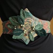 Embroidery Belt, Embroidered Belt, Handmade Belts, Forest Spirit, Pola Sulam, Couture Mode, Obi Belt, Corset Belt, Beaded Belt