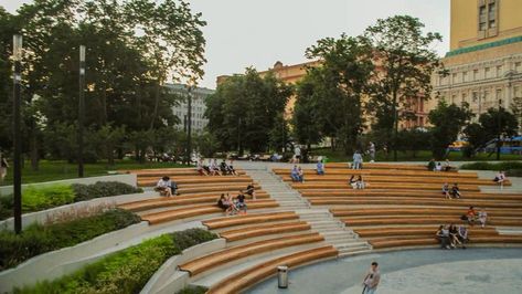 Campus Landscape Design, Amphitheater Architecture, Campus Landscape, Landscape Stairs, Plaza Design, Architecture Design Process, Campus Design, Urban Landscape Design, Landscape Elements