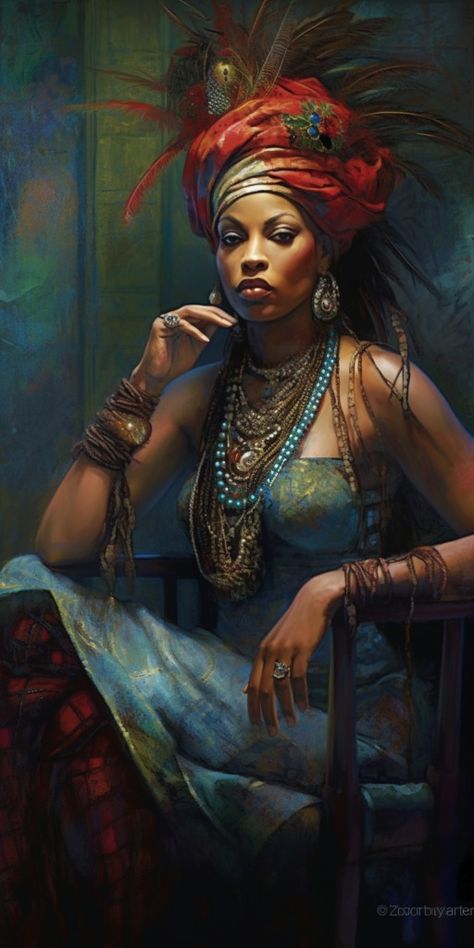 Npc, Marie Laveau (Voodoo Queen Of New Orleans) | Fantasy I Sci-Fi I Books I Films I World Building Madam Brigitte Voodoo, Marie Laveau Tattoo, Voodoo Aesthetic New Orleans, Marie Laveau Costume, Hoodoo Art, Voodoo Aesthetic, African Queen Art, Voodoo Woman, African Witch