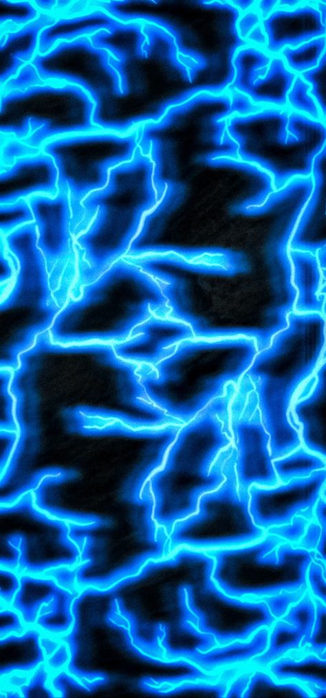 Blue Lightning Aesthetic, Blue Lightning Wallpaper, Lighting Bolts Wallpaper, Neon Blue Background, Lightning Wallpaper, Black And Blue Wallpaper, Ios Ideas, Ios Wallpaper, Blue Lightning