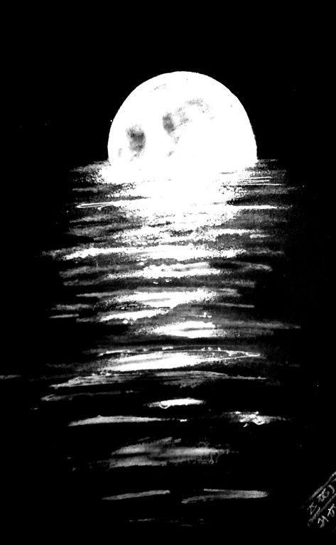 White Drawing On Black Paper, Black Paper Drawing, Art Moon, Moon Drawing, Drawing Black, Moon River, Graphite Drawings, Coloured Pencils, Paper Drawing