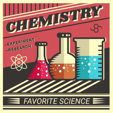 Chemistry Retro Poster Vector Chemistry Poster Ideas, Chemistry Poster, Chemistry Posters, Environmental Chemistry, Chemistry Art, Chemistry Classroom, Chemistry Experiments, Signature Ideas, Poster Drawing