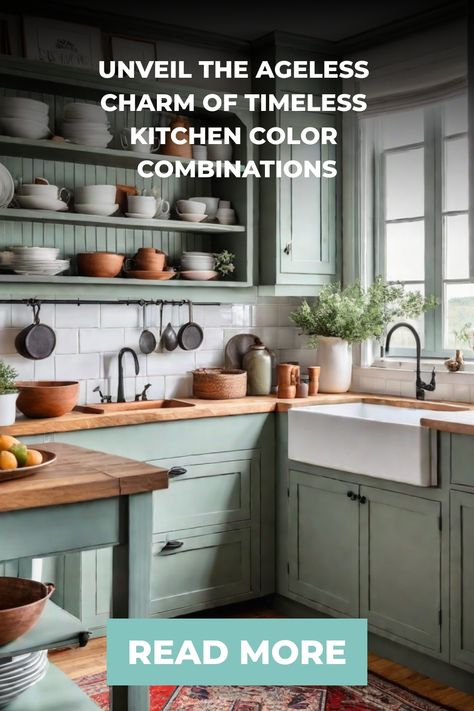 Discover the secret to creating a timeless kitchen that will never go out of style. Our guide unveils 7 kitchen color schemes that will inspire your next renovation, ensuring your kitchen remains a masterpiece for years to come. Kitchen Color Stories, Color Schemes For Kitchens, Dual Tone Kitchen Cabinets, Small Kitchen Colors Schemes, Kitchen Colors Schemes, Modern Kitchen Wallpaper, Kitchen Color Combos, Small Kitchen Colors, Neutral Cabinets