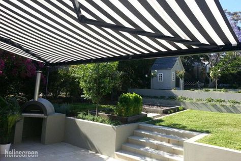 Striped Awning, Electric Awning, Retractable Awning, Wind And Rain, Home Reno, Roller Blinds, Gold Coast, Perth, Awning