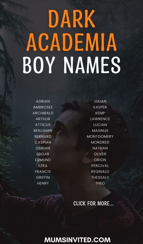 Academia Usernames, Dark Academia Usernames, Academia Names, Dark Academia Boy, Dark Academia Names, Academia Boy, Usernames Ideas, Boy Name Meanings, Cool Boy Names