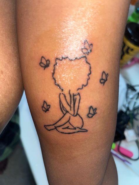 Tattos For Black Girls Idea, Girls Need Love Tattoo, Tattoo Ideas Black Women Self Love, Tattoos On Black Girls, Fine Line Tattoo Black Woman, Cute Small Tattoos Black Women, Hip Tattoo Black Women, Back Tattoo Women Black Woman, Small Tattoos For Black Women