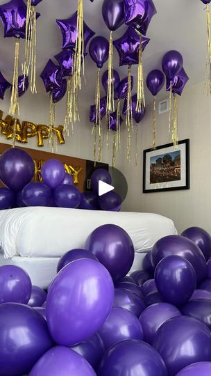 Purple Balloon Decor, Purple Balloon, Purple Balloons, Balloon Decor, 1k Views, Party Rentals, Balloon Decorations, Gift Basket, Gift Baskets