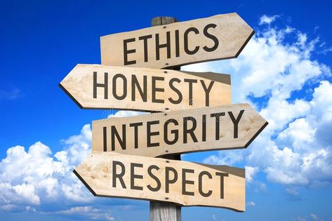 Business ethics - wooden signpost. Wooden signpost with four arrows - `ethics`, , #Aff, #signpost, #Wooden, #wooden, #Business, #ethics #ad Honesty And Integrity, Right To Choose, Bad Decisions, Sign Post, Patient Experience, Dental Practice, Helping The Homeless, New Energy, Sky And Clouds