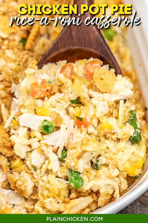 Knorr Chicken And Rice Casserole Recipes, Rice A Toni And Chicken, Chicken Ricearoni Casserole, Pasta Roni Recipes Meals, Chicken And Rice A Roni Casserole, Rice A Roni Recipes Chicken, Shredded Chicken And Rice Recipes, Rice A Roni Chicken Casserole, What To Do With Rice