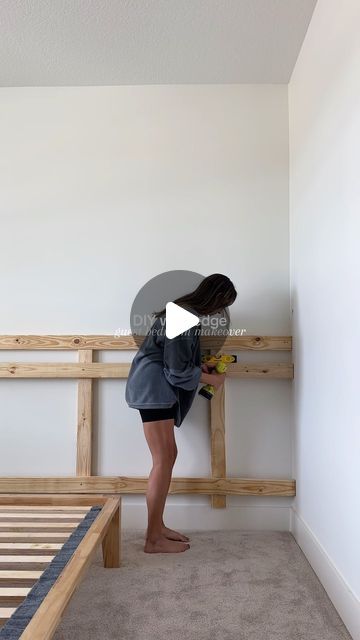 17K views · 1K likes | alaina kathleen ford | DIY & home decor on Instagram: "remember when?! 🤩 this DIY wall ledge changed the whole look of our guest bedroom and we’re one step closer to achieving that Mediterranean bedroom dream! ✨ . . . . #diy #diyprojects #bedroom #bedroommakeover #hometakestime #makehomematter #hunkerhome #doingneutralright #interiormilk #minimalarchive  #softminimalism #inspiremeneutral #designsponge #makemyhome #mybeautifulsimplicity #apartmenttherapy #minimalhouse #decorinspo #interior123 #dream_interiors #myinspiredhouse #homebeautiful #bhghome #mydomaine #theeverygirlathome #houseandhome #mylovelyneutrals #mediterraneanhome" Wall Ledge Bedroom, Bedroom With Just A Bed, Diy Wall Ledge, Bedroom Wall Makeover, Ledge Decorating Ideas Bedroom, Diy Bedroom Remodel On A Budget, Ledge Wall Behind Bed, Diy Bed Wall Decor, Wall Shelf Behind Bed