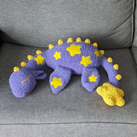 Starry Midnight Nessie Monster | Crochet Plush Crochet toys ideas #crochettoysideas #crochet #crochettoy #crochetpattern #crochetpatterns 2.313 Best Things To Crochet, Crochet Nessie Pattern, Crochet Nessie Pattern Free, Huge Crochet Plushies, Crochet Plushies Cute, Halloween Crochet Plush, Acrylic Crochet Projects, Nessie Crochet Pattern, Crochet Stuffed Animals Free Patterns Easy