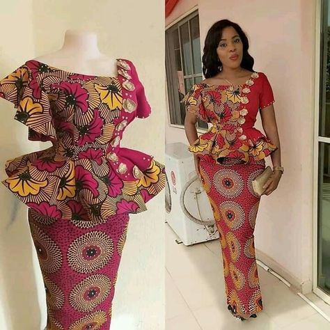 Ankara Skirt And Blouse, Ankara Dress Styles, African Fashion Skirts, Ankara Fashion, African Dresses Modern, Ankara Skirt, Afrikaanse Mode, African Maxi Dresses, African Fashion Ankara