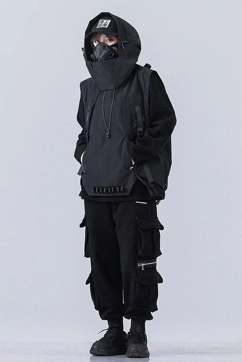 Dystopian Fashion Male, Cyberpunk Outfit Aesthetic, Soft Techwear, Warcore Outfits, Cyberpunk Tactical, Techwear Female, Cyberpunk Aesthetic Outfit, Tech Wear Aesthetic, Female Techwear