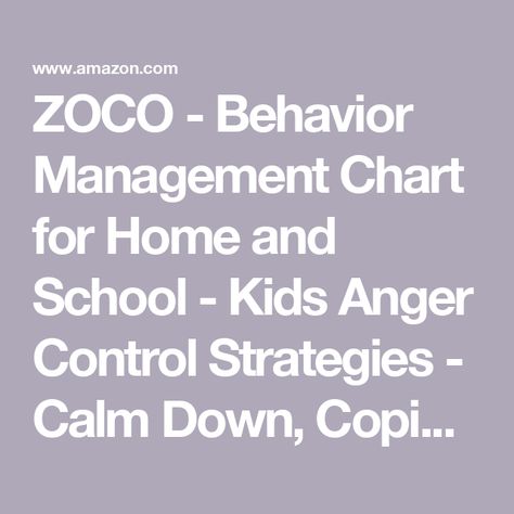 ZOCO - Behavior Management Chart for Home and School - Kids Anger Control Strategies - Calm Down, Coping Corner Classroom Chart - Laminated with Magnets, 8.5 x 11 inches Coping Corner, Calm Down Quotes Anger, Quotes About Anger Management, Controlling Anger Quotes Management, How To Control Childs Anger, Anger Control, Behavior Management Chart, How To Control Anger, Classroom Charts