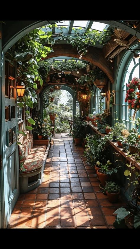 Home Greenhouse, Creative Gardening, Fantasy House, Plants And Flowers, Dream House Interior, If Only, Pretty House, Dream House Decor, Dream Garden