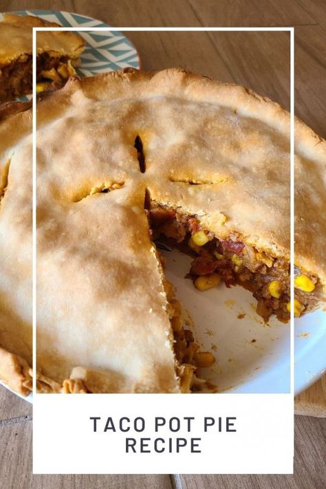 Supper Idea, Taco Pie Recipes, Ground Beef Taco Seasoning, Leftover Taco Meat, Beef Pot Pies, Taco Pie, Pot Pie Recipe, Taco Ingredients, Ground Beef Tacos