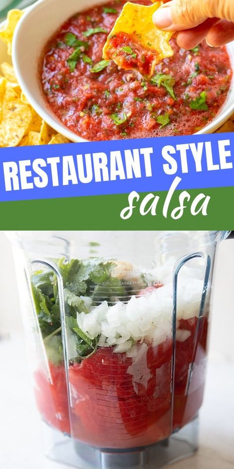 Best Homemade Salsa, Restaurant Style Salsa Recipe, Best Salsa Recipe, Salsa Tomatillo, Mexican Salsa Recipes, Easy Homemade Salsa, Fresh Salsa Recipe, Easy Salsa Recipe, Restaurant Style Salsa