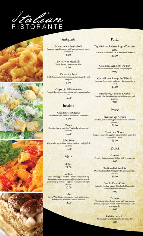 Italian restaurant menu design Restaurant System, Ramen Dinner Ideas, Italian Dinner Menu, Catering Menu Ideas, Italian Catering, Pizza Menu Design, Restaurant Menu Ideas, Ramen Dinner, Menu Project