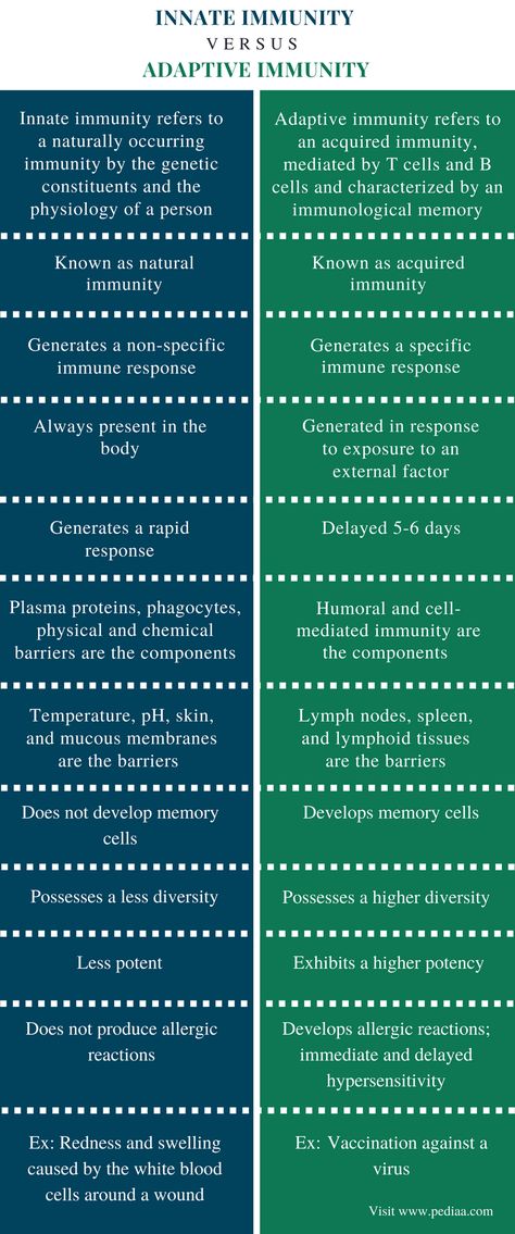 Difference Between Innate and Adaptive Immunity - Comparison Summary Immune System Nursing, Immunity Nursing, Adaptive Immunity, Innate Immunity, Np School, Adaptive Immune System, Mcat Study, Lower Blood Sugar Naturally, Student Info