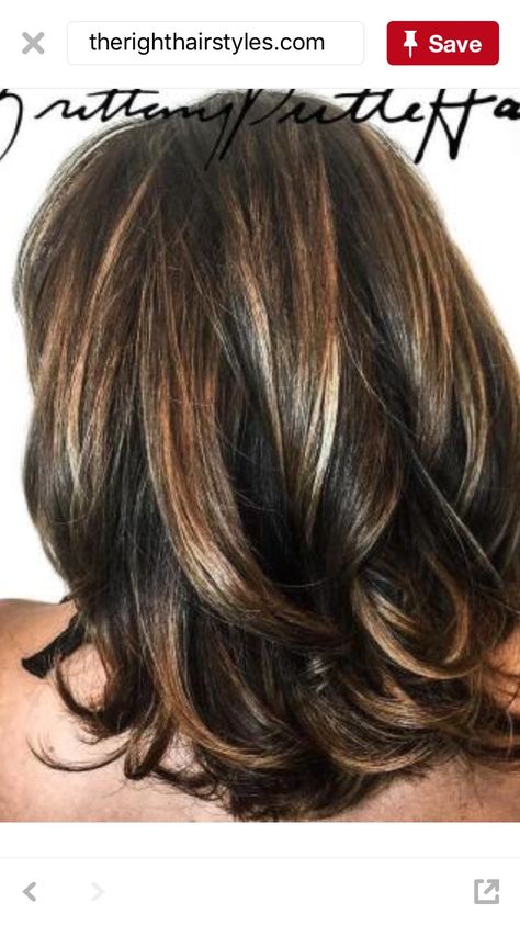 Medium Shoulder Length Hair, Short Hair With Highlights, Shoulder Length Hair With Layers, Medium Hairstyles For Thick Hair, Espresso Hair, Espresso Hair Color, Brown To Blonde Balayage, Small Curls, Medium Length Haircuts