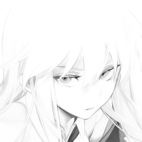 Anime Bad, Celana Jogger Wanita, Anime Monochrome, Dark Anime, An Anime, Girl Icons, White Hair, Cute Icons, Aesthetic Anime