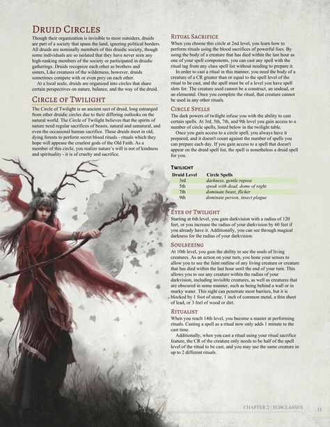 Circle of Twilight Druid by Jonoman3000 Invisible Creature, Dnd Druid, Pathfinder 2e, D D Classes, Dnd Classes, Dnd Races, Dark Creatures, Dungeons And Dragons 5e, Dungeons And Dragons Classes