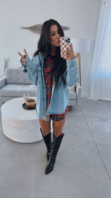 Chelsea Houska Fashion, Cute Western Casual Outfits, Leopard Skirt Cowboy Boots, Fall Western Boot Outfit, Fall Dress With Cowgirl Boots, Dive Bar Outfit Summer, Tall Black Western Boots Outfit, Casual Warm Fall Outfits, Edgy Cowgirl Outfits